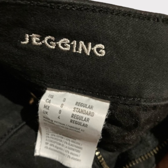 American Eagle Skinny Distressed Black Jeggings Size Zero 0 - Picture 16 of 16